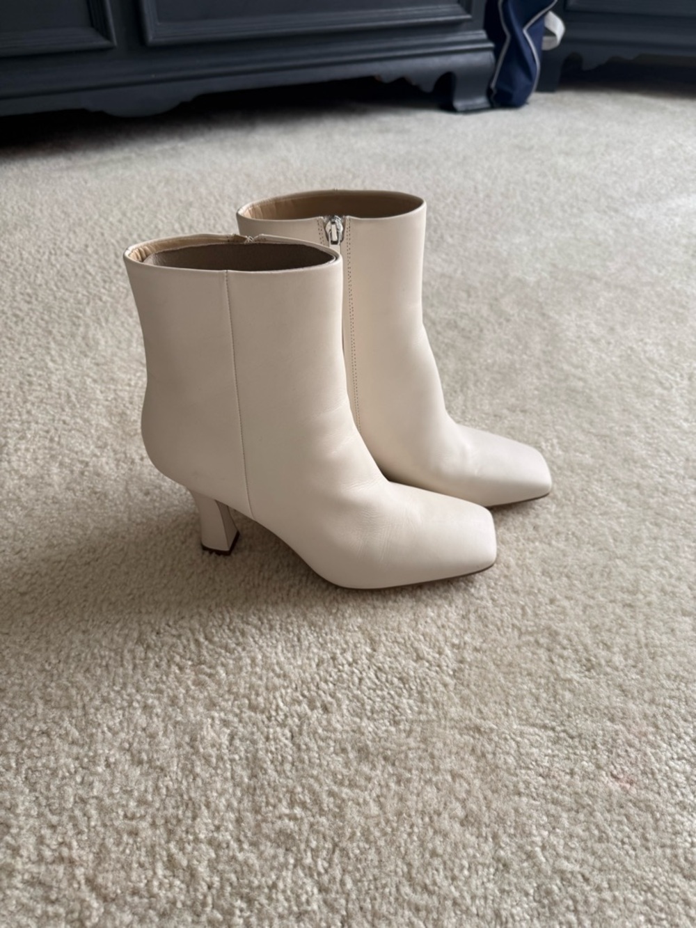 Marc Fisher LTD. Cello Cream Square-Toe Boots